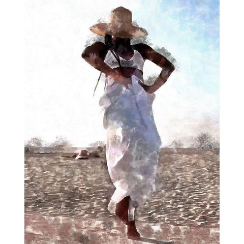 Her Dance I Black Modern Wood Framed Art Print by Saunders, Alonzo