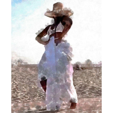 Her Dance II Black Modern Wood Framed Art Print by Saunders, Alonzo