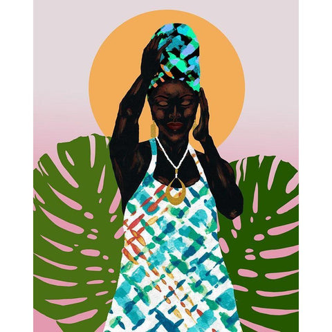 Her Faith Black Modern Wood Framed Art Print by Saunders, Alonzo