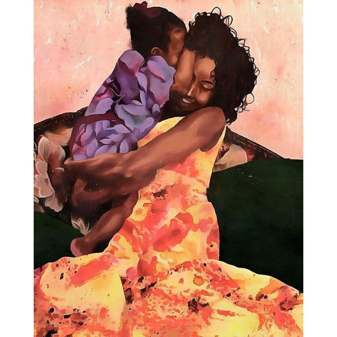 Her Strength White Modern Wood Framed Art Print by Saunders, Alonzo