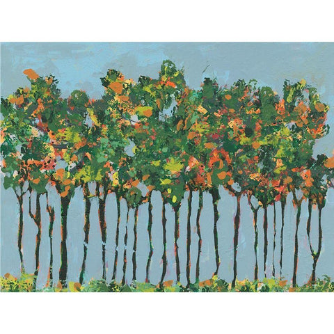 Sunset Trees III Black Modern Wood Framed Art Print by Moore, Regina