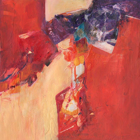 Native America I White Modern Wood Framed Art Print with Double Matting by Combs, Joyce