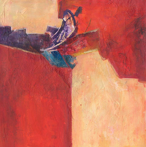 Native America II White Modern Wood Framed Art Print with Double Matting by Combs, Joyce