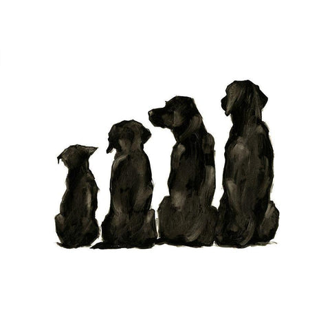 Line Up I Black Modern Wood Framed Art Print by Harper, Ethan