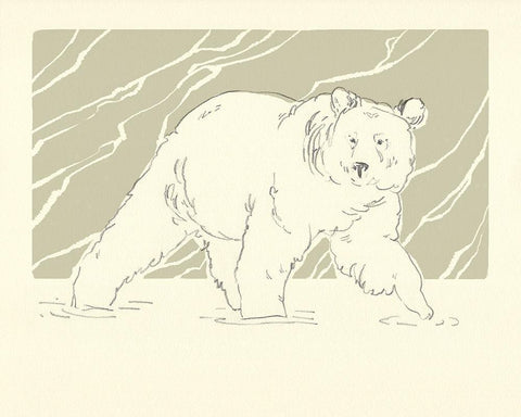 River Walk I White Modern Wood Framed Art Print with Double Matting by Green, Jacob