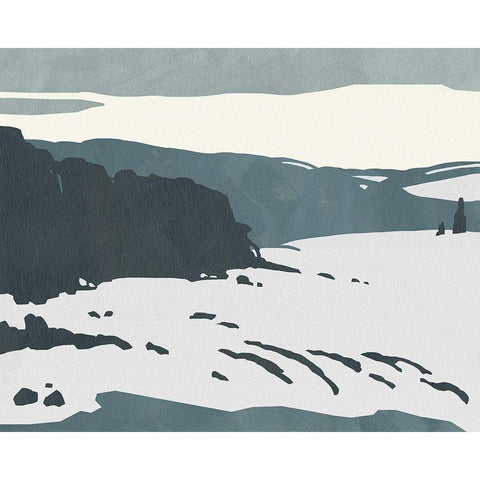 Cutter Island I Black Modern Wood Framed Art Print with Double Matting by Green, Jacob