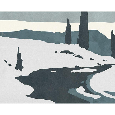 Cutter Island II Black Modern Wood Framed Art Print by Green, Jacob