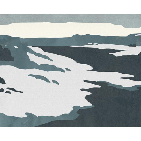 Cutter Island III Black Modern Wood Framed Art Print with Double Matting by Green, Jacob