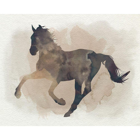 Galloping II White Modern Wood Framed Art Print by Popp, Grace