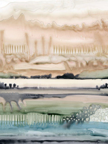 Mesa Horizon Strata II Black Ornate Wood Framed Art Print with Double Matting by Popp, Grace