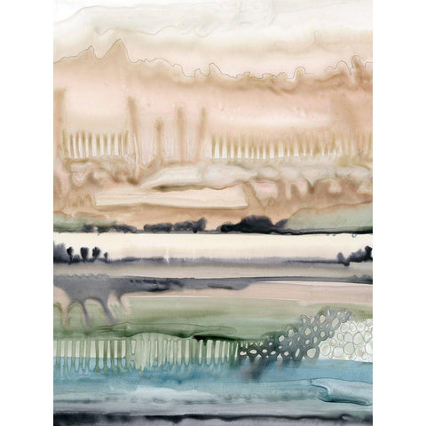 Mesa Horizon Strata II Black Modern Wood Framed Art Print with Double Matting by Popp, Grace