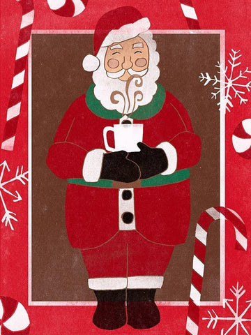 Cozy Cocoa Christmas II Black Ornate Wood Framed Art Print with Double Matting by Vess, June Erica