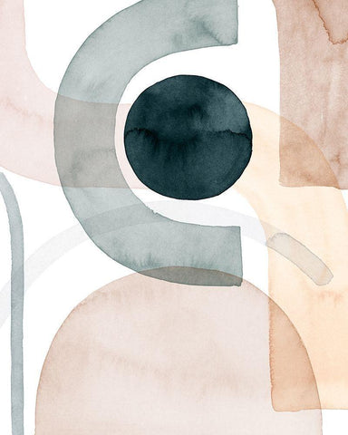 Easy Shift II Black Ornate Wood Framed Art Print with Double Matting by Popp, Grace