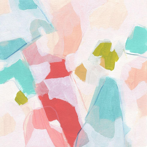 Mosaic Momentum I White Modern Wood Framed Art Print by Vess, June Erica