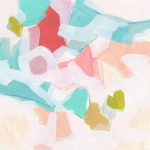 Mosaic Momentum II White Modern Wood Framed Art Print by Vess, June Erica