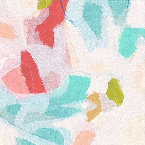 Mosaic Momentum IV White Modern Wood Framed Art Print by Vess, June Erica