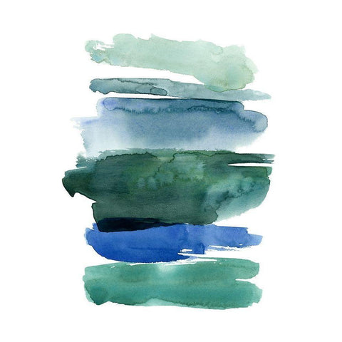 Swatches of Sea I Black Modern Wood Framed Art Print by Popp, Grace