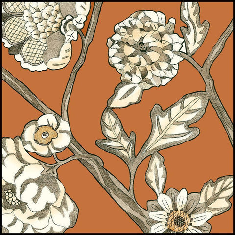 Butterscotch Chintz IV White Modern Wood Framed Art Print with Double Matting by Zarris, Chariklia