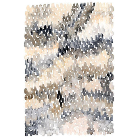 Pebble Beach I Black Modern Wood Framed Art Print with Double Matting by Popp, Grace