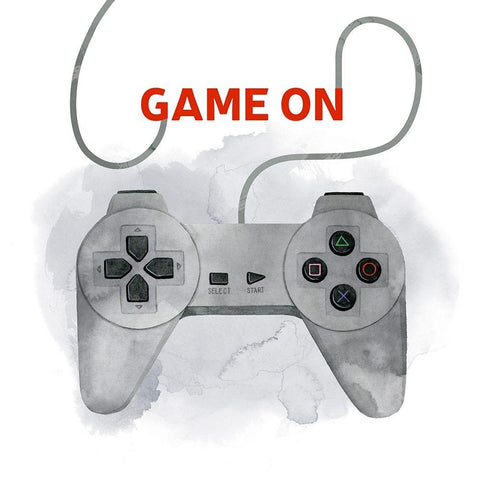 Game On II White Modern Wood Framed Art Print by Popp, Grace