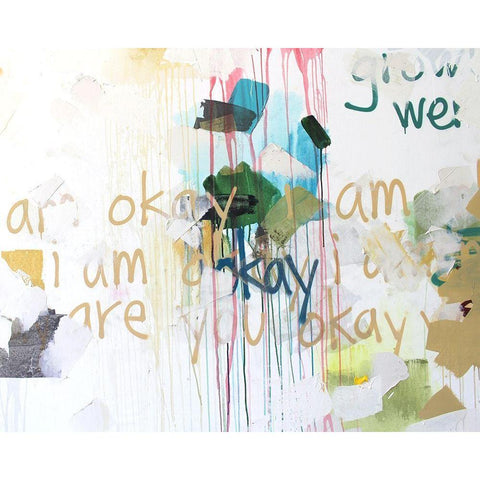 Im Okay I Black Modern Wood Framed Art Print with Double Matting by Youngstrom, Kent