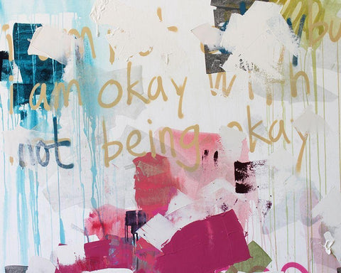 Im Okay II Black Ornate Wood Framed Art Print with Double Matting by Youngstrom, Kent