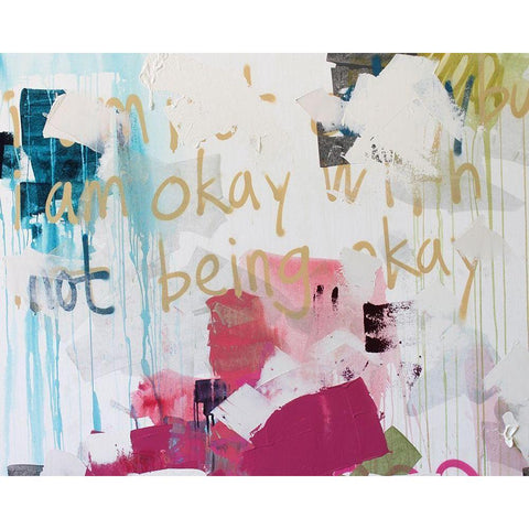 Im Okay II Black Modern Wood Framed Art Print by Youngstrom, Kent