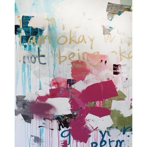 Im Okay III Gold Ornate Wood Framed Art Print with Double Matting by Youngstrom, Kent