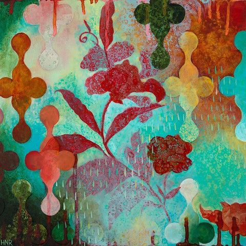 Cheerful VI Black Modern Wood Framed Art Print by Robinson, Heather