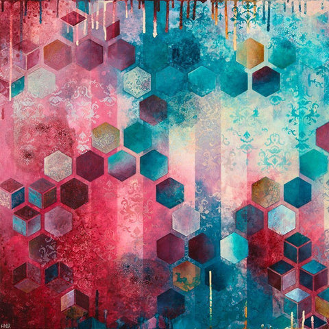 Shimmery I Black Modern Wood Framed Art Print by Robinson, Heather