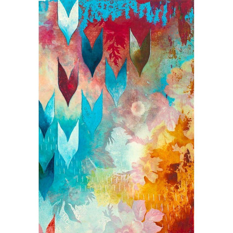 Dewy II Black Modern Wood Framed Art Print with Double Matting by Robinson, Heather
