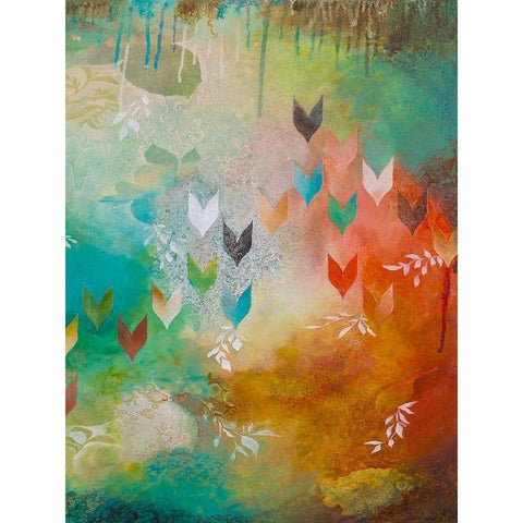 Fervently II Black Modern Wood Framed Art Print with Double Matting by Robinson, Heather