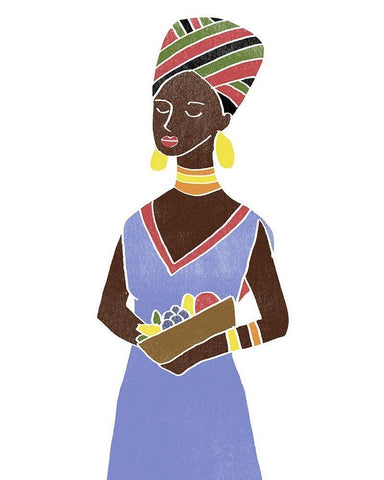 Kwanzaa Celebration I Black Ornate Wood Framed Art Print with Double Matting by Vess, June Erica