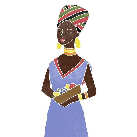 Kwanzaa Celebration I Black Modern Wood Framed Art Print by Vess, June Erica