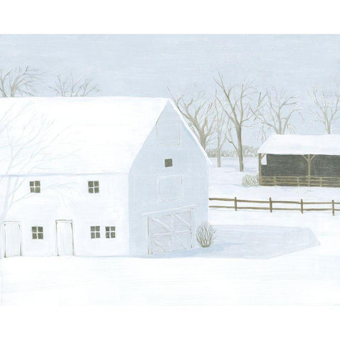 Whiteout Farm I Gold Ornate Wood Framed Art Print with Double Matting by Popp, Grace