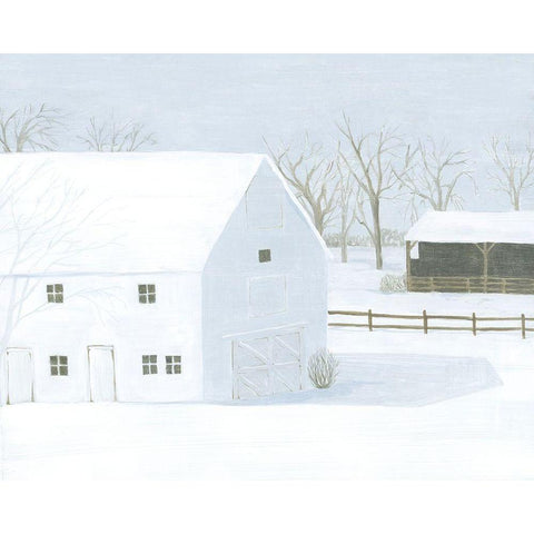 Whiteout Farm I Black Modern Wood Framed Art Print by Popp, Grace