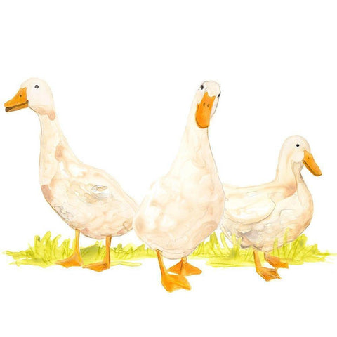 Quack Squad I Black Modern Wood Framed Art Print by Vess, June Erica