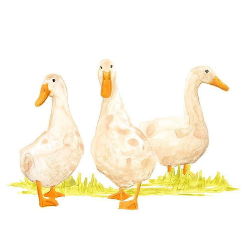 Quack Squad II Black Modern Wood Framed Art Print by Vess, June Erica