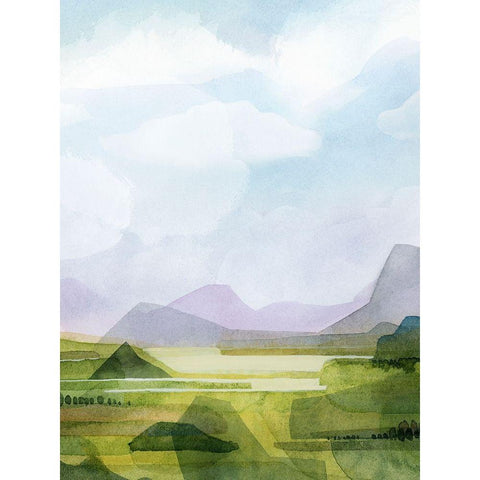 Verdant Vale II Gold Ornate Wood Framed Art Print with Double Matting by Popp, Grace