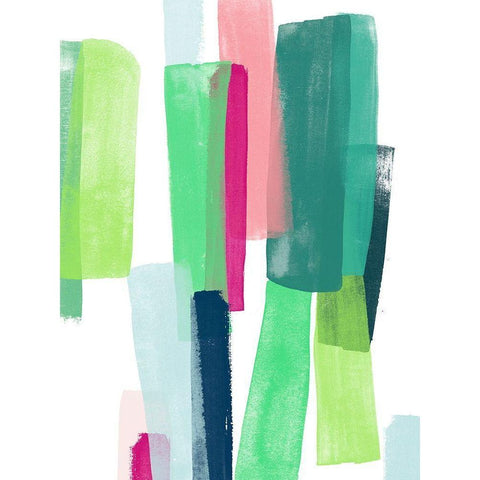 Paper Chase I White Modern Wood Framed Art Print by Vess, June Erica