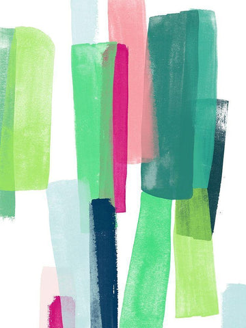 Paper Chase I White Modern Wood Framed Art Print with Double Matting by Vess, June Erica