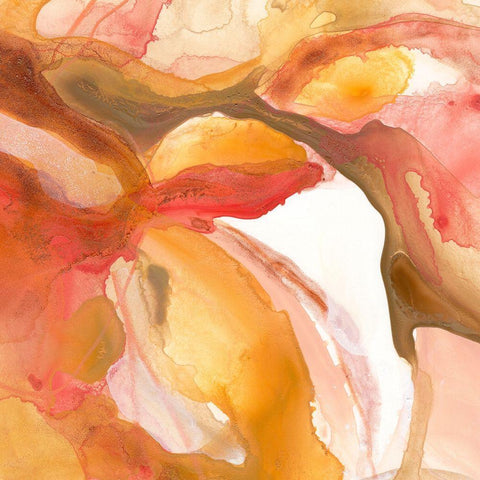 Sunset Marble III Gold Ornate Wood Framed Art Print with Double Matting by Vess, June Erica