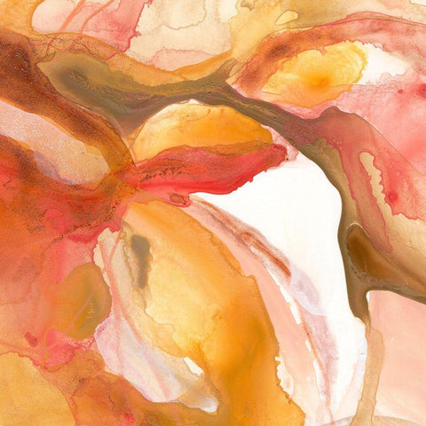 Sunset Marble III Black Ornate Wood Framed Art Print with Double Matting by Vess, June Erica