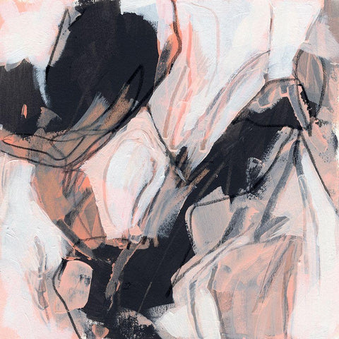 Tangerine Tango II White Modern Wood Framed Art Print by Vess, June Erica