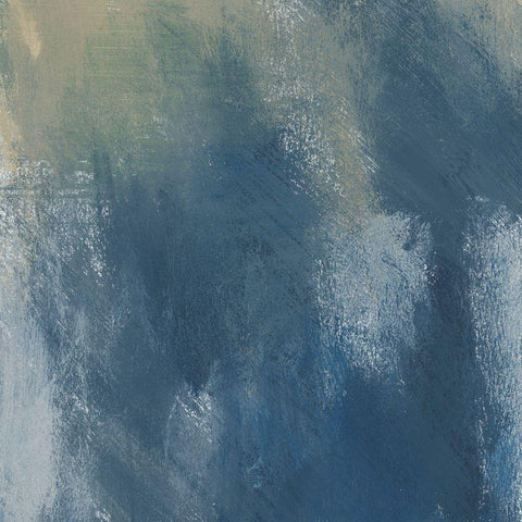 Azure Blend III White Modern Wood Framed Art Print with Double Matting by Moore, Regina
