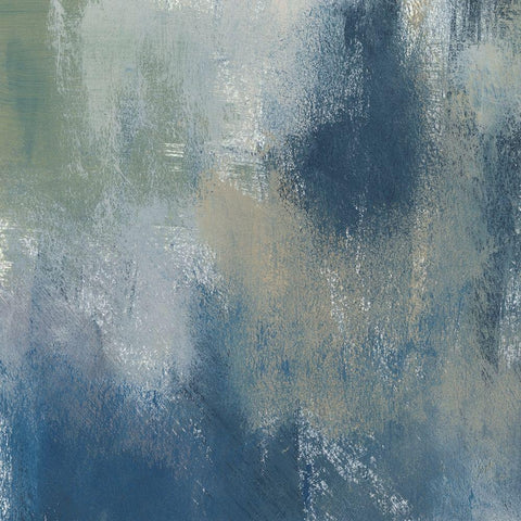 Azure Blend IV Black Modern Wood Framed Art Print with Double Matting by Moore, Regina