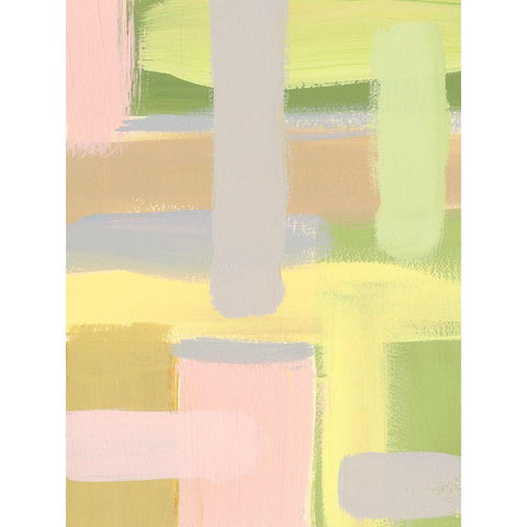 Subdued Blocks I Gold Ornate Wood Framed Art Print with Double Matting by Moore, Regina