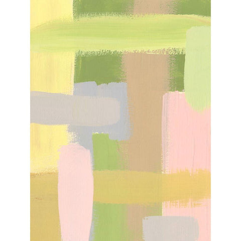 Subdued Blocks III White Modern Wood Framed Art Print by Moore, Regina