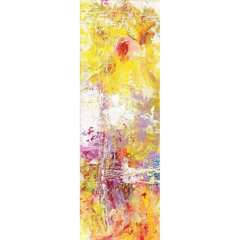 Yellow Abstract I Black Modern Wood Framed Art Print with Double Matting by Arbel, Lori
