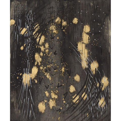 Cosmic Footprints Gold Ornate Wood Framed Art Print with Double Matting by Arbel, Lori